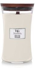 WoodWick Candle White Teak Large Hourglass Scent Decor Gift Fragrance 