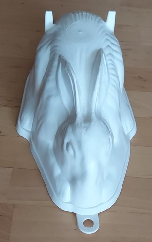 Vintage white plastic bunny - vintage,