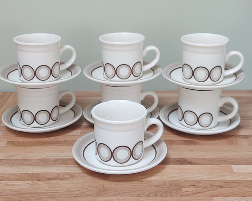 Biltons retro brown circles - circles, 7