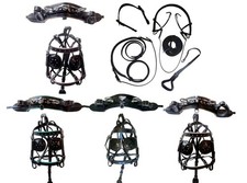 Pink Purple White Teal STAR Punched B-Mini Sh Pony Driving Training Cart HARNESS