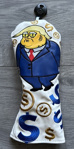 Cartoon trump golf fairway - cartoon,