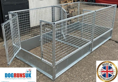 Galvanised steel dog - pen,