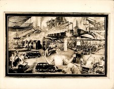 GA118 Original Photo THORVALD C OLSON Oil Paining Crankshaft Grinder Chevrolet