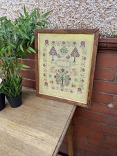 Vintage Needlework Sampler In