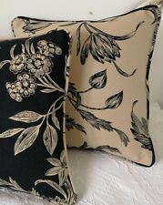 One Laura  Ashley lloyd  Charcoal biscuit  Fabric Cushion Cover 16" back natural