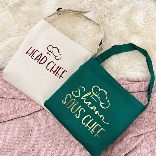 Personalised apron chefs hat - chefs, |
