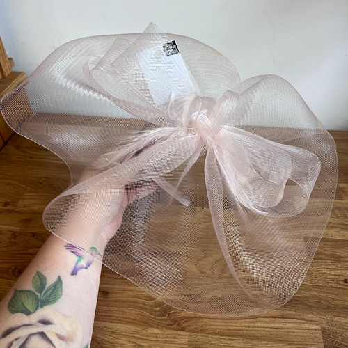 Muse pink sinamay - pink, bow