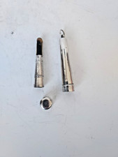 solid silver antique Cheroot holder and case 1911 art deco