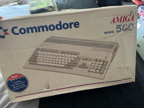 Amiga a500 white system - white, box