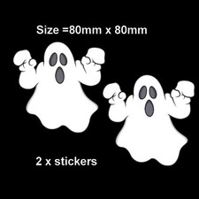 2X GHOST STICKERS CAR VAN