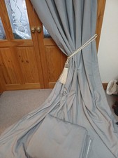 HUGE Grey Interlined Curtains