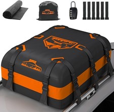 Roof Bag, Waterproof Box for Cars (Orange-20Cubic) Heavy-Duty Folding Soft