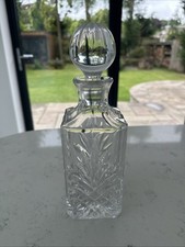 Glass Decanter Square Cut With