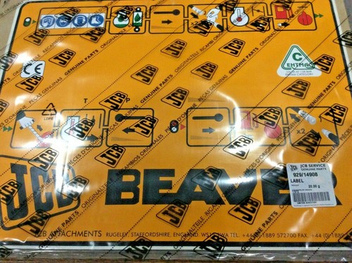 Genuine label decal fits - label, jcb