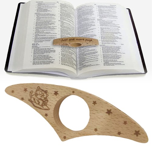 Wooden thumb book page holder - page,