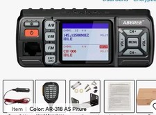 ABBREE PREPROGRAMMED AR-318 25W Ham Radio MARINE BAND VHF UHF PMR 2 DAY POSTAGE 