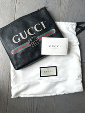 Gucci Black Leather Pouch Bag