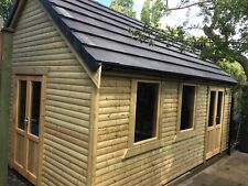 24x10 Timber Framed Outbuilding Workshop summer house offices shed Log cabin Uk