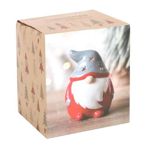 Red and grey gonk tealight - grey,