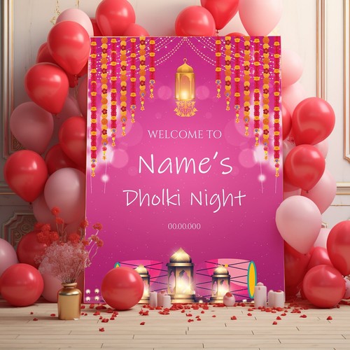 Personalised dholki sign - personalised,