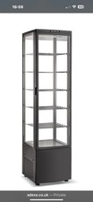 Upright Display Fridge 288 litres 5 shelves Black 1 flat door
