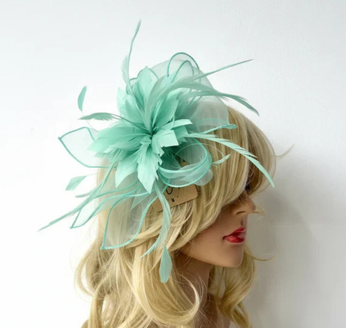 Flower feather hair - feather,