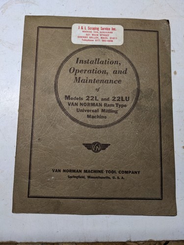 Van norman milling - norman, machine