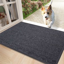 Entrance Mat Indoor Outdoor Heavy Duty Commercial Front Door Mats Carpet Black
