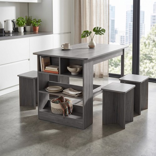 5pcs dining table and stools - and,