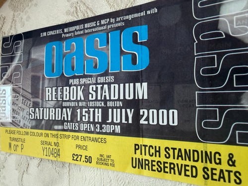 Oasis concert ticket - -,