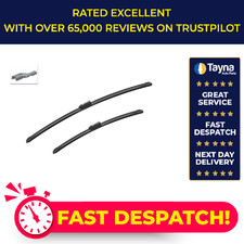 2x Wiper Blades (Pair) Flat / Aero type fits VOLVO V40 52, 526 Front 12 to 19