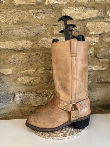 Vintage mens tan brown leather - mens,
