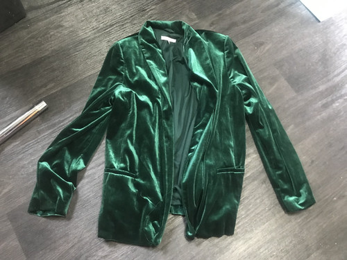 Ladies green open velvet - ladies, feel