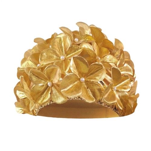 Swim cap flower beaded - swim,