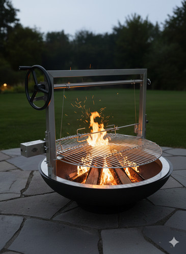 Large round santa maria - maria, fire