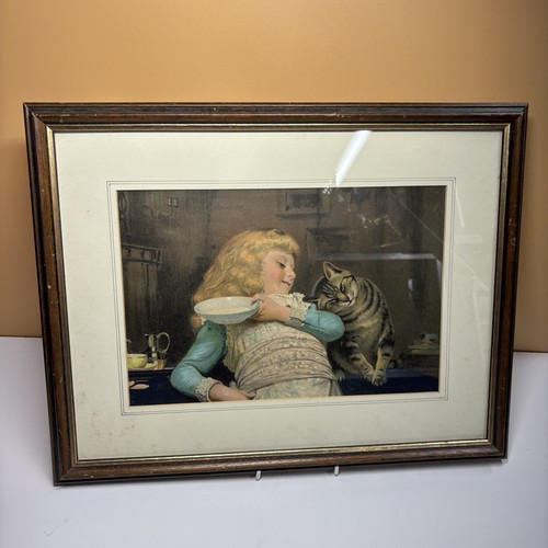 Victorian print little girl - little,
