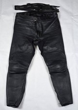 Leather Motorcycle Trousers. Black. + Rukka Straps.