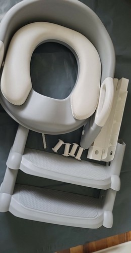 Grey and white - toddler, toilet