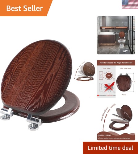 Dark walnut round - dark, toilet