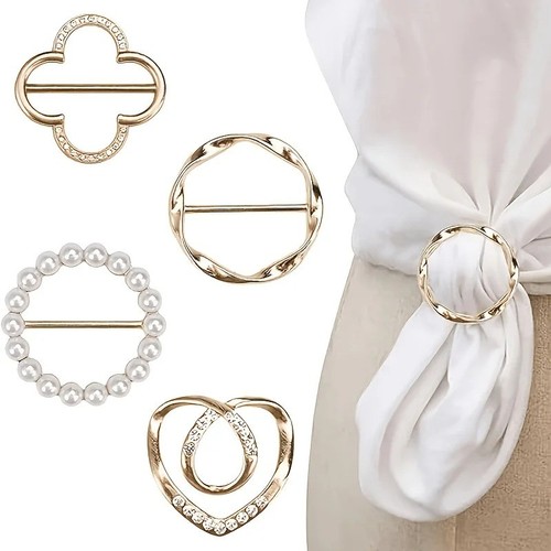 4pcs scarf ring clips - scarf,