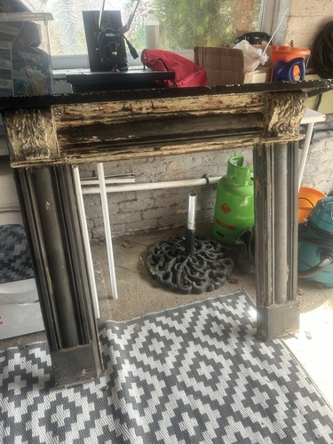 Restored cast iron fireplace - cast,