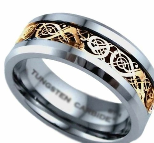 Tungsten carbide gold celtic - gold,