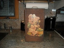 Antique / Vintage Wood Doll Wardrobe / Trunk