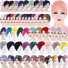 Muslim Women Head Scarf Chemo Caps Turban Hijab Hair Loss Underscarf Bonnet Hat