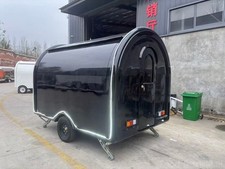 Black Mobile Food Trailer | Compact Catering Van | Coffee & Snack Bar