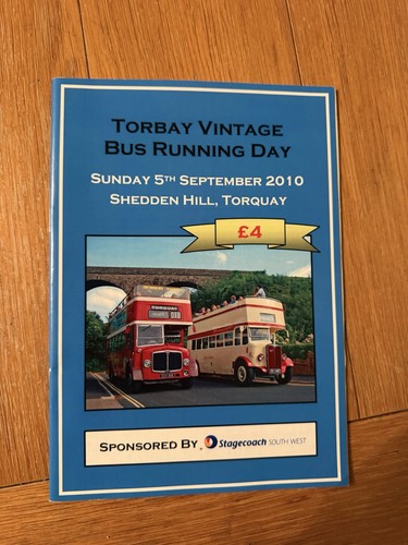 Torbay vintage bus - running, day