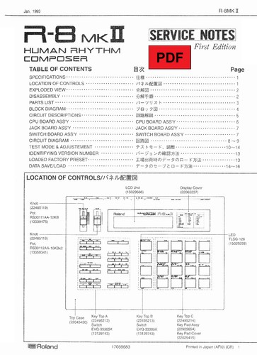 Roland mkii service - roland, r-8