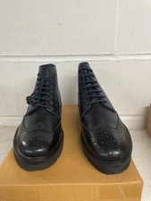 Frank Wright Lace Up Uni Sex Leather Boots Shoes Size 7 Daily Casual Wear