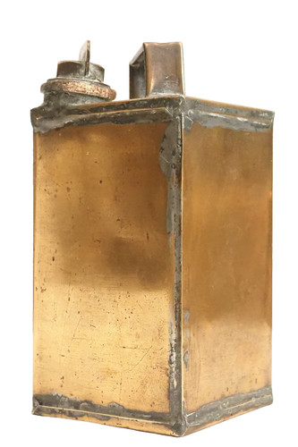 Vintage solid brass - oil, can