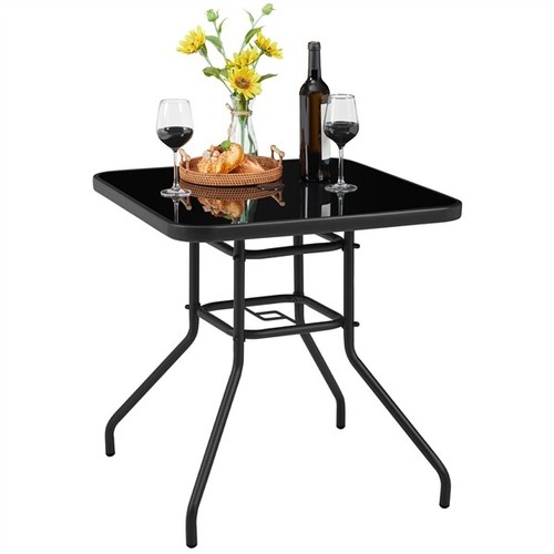 Square patio bistro table with - square,
